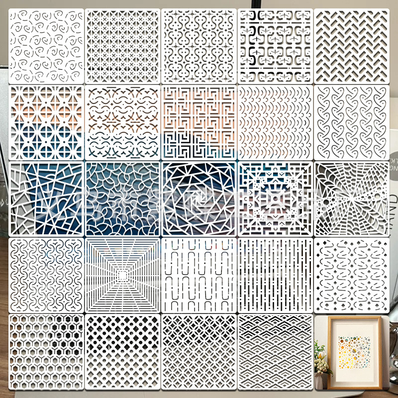 Geometrijski šablon za crtanje s šupljim oblikama – PET materijal, nije uvezen, bez IP autorizacije