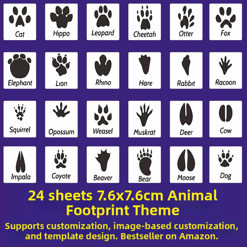 Șablon PET gol pentru pictură cu alfabet pentru copii, material PET; fără import; autorizare IP: Nu; mărci private licențiate: Nu