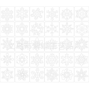 Șablon de decupare pentru desenele copiilor, ornamente de Crăciun, PET material, marcă Yiwu Purple Butterfly