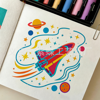 Space serija PET ploča za grafite za djecu — DIY šablona za crtanje i pomoćno sredstvo za slikanje