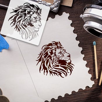 Falra szánt sablon a tigri és oroszlán mancsa nyomával – PET anyag, Purple butterfly márka, üreges kivágás (hollow-out), DIY falidíszhez, import nem engedélyezett, értékesítési területek: egyéb, IP engedély: Nincs