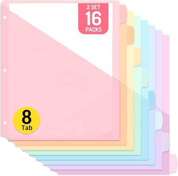 Vodootporna 3-prsten mapa s 8 indeksnih stranica za studentske i uredske dokumente