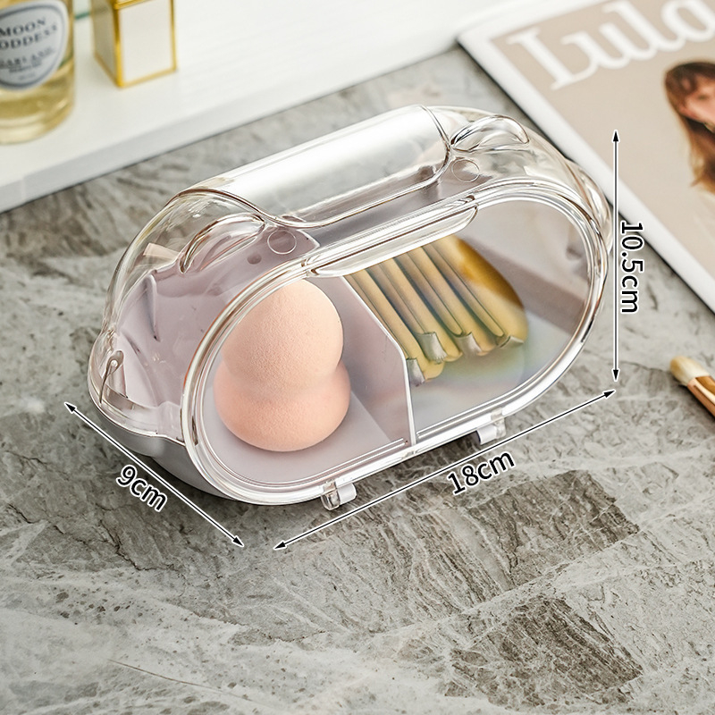 Cutie de depozitare pentru produse cosmetice și organizator pentru masă — protecție împotriva prafului, capac rabatabil, stil modern minimalist, lansare 2025; Material: Altul; Personalizare: Nu