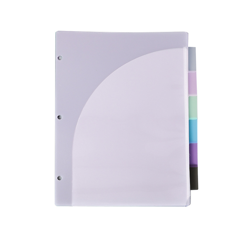 Višestranični folder s 3 rupama, 6 stranica, vodootporan PP, dvostruki džepovi.