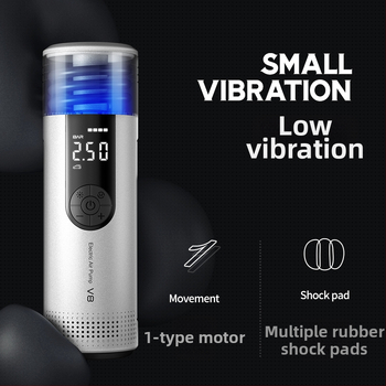 Pompă de pneuri portabilă fără fir pentru autoturisme și motociclete cu afișaj digital, 12V, 25 L/min, 80W, baterie încorporată