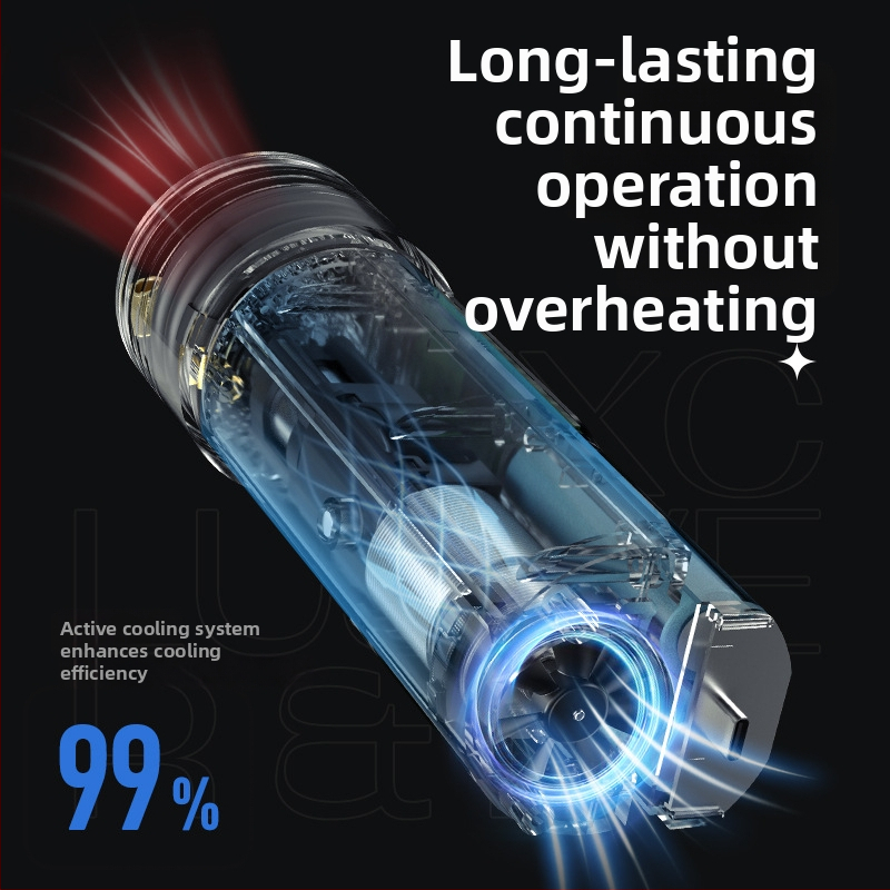 Pompă de pneuri portabilă fără fir pentru autoturisme și motociclete cu afișaj digital, 12V, 25 L/min, 80W, baterie încorporată