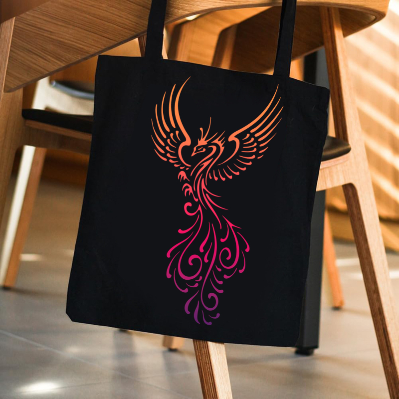 Owkjasw PET falikép-sablon – Phoenix Dance Nine Skies kivágott minta, DIY spray festéshez