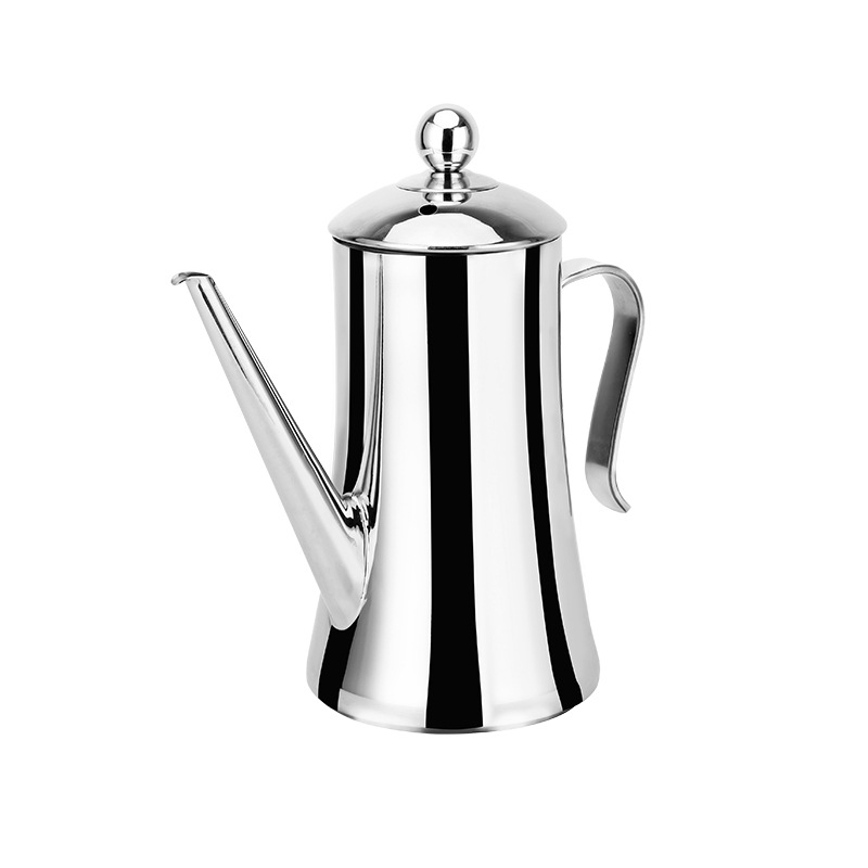 Baiqing rozsdamentes acél olaj- és szószpalack hosszú kifolyócsővel, porvédett