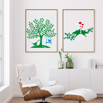 PET šablona za crtanje s ptičjom temom – DIY album s izrezanim šablonama | Brand Goshen Painted; Materijal PET; Uvoz: Ne; Licencirana privatna oznaka: Da; IP odobrenje: Ne