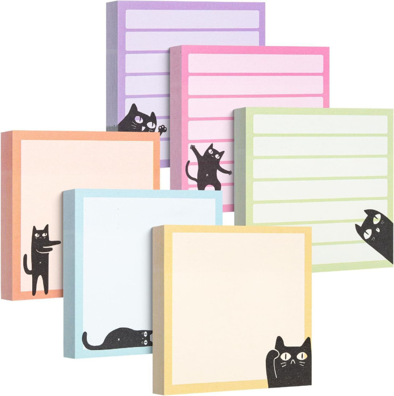 Macska mintás ragasztós jegyzetek – 80 oldal, termékszám YL042, márka Package Printing