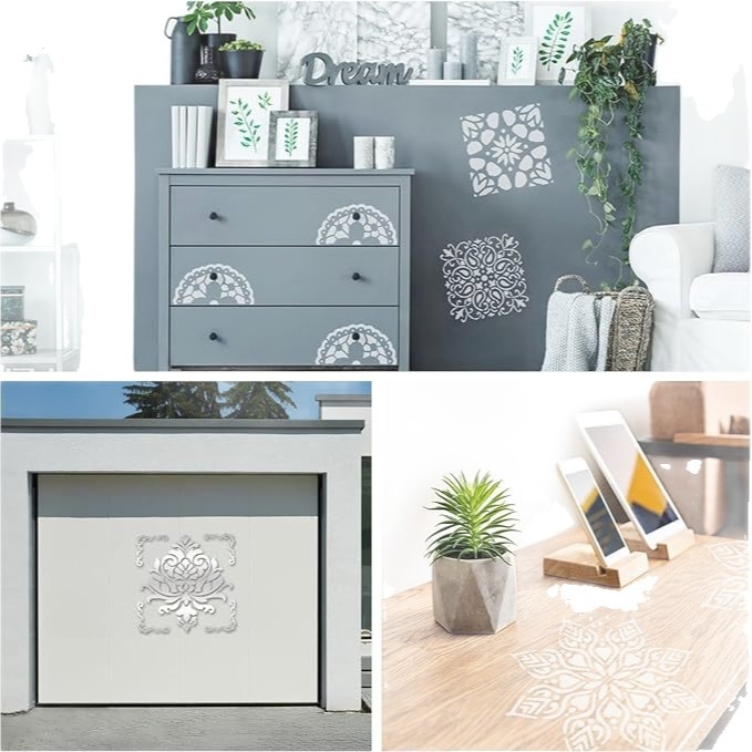 Mandala cvjetni šablon za izrezivanje za DIY sprej slikanje – PET kalup, marka Piyou, nije uvoz, IP autorizacija nije odobrena