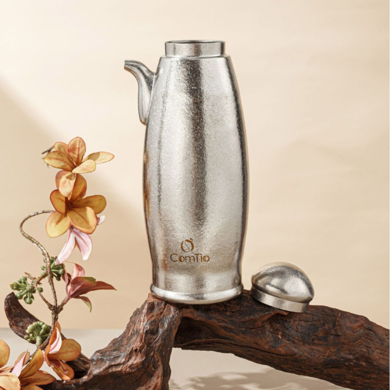 Titán olaj- és ecetkanna, modern minimális dizájn, öntési funkció, kompatibilis a saját olajecsetével