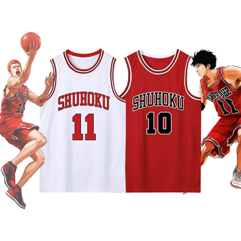 Flash Power Slam Dunk košarkaški dresovi – broj 10 Hanamichi Sakuragi, broj 14 Mitsui Hisashi, broj 11 Kaede Rukawa – unisex odrasli