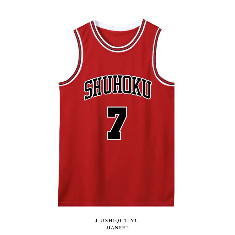 Flash Power Slam Dunk košarkaški dresovi – broj 10 Hanamichi Sakuragi, broj 14 Mitsui Hisashi, broj 11 Kaede Rukawa – unisex odrasli