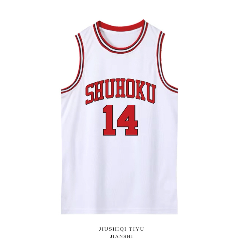 Flash Power Slam Dunk košarkaški dresovi – broj 10 Hanamichi Sakuragi, broj 14 Mitsui Hisashi, broj 11 Kaede Rukawa – unisex odrasli
