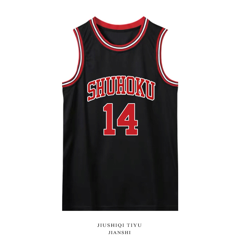 Flash Power Slam Dunk košarkaški dresovi – broj 10 Hanamichi Sakuragi, broj 14 Mitsui Hisashi, broj 11 Kaede Rukawa – unisex odrasli