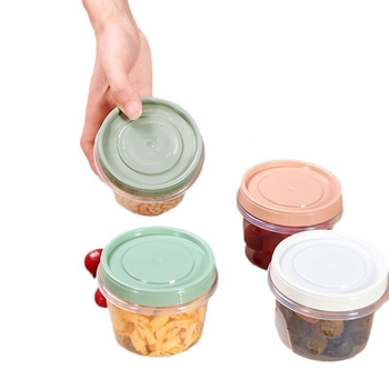 Okrugla kutija za ručak od polipropilena s hermetičnim poklopcem za skladištenje u hladnjaku, jednostruki sloj, nije mikrovalna