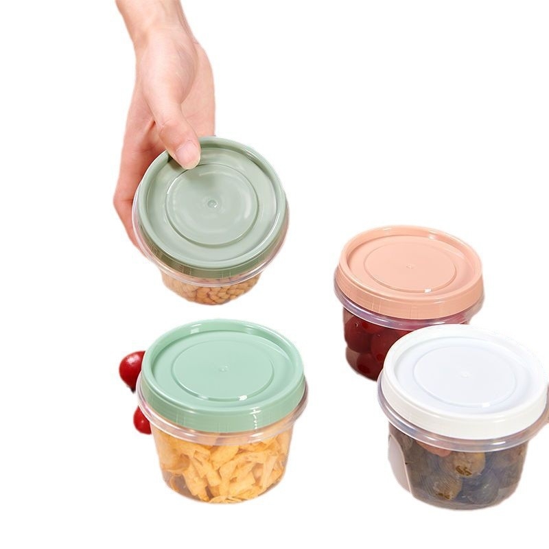 Okrugla kutija za ručak od polipropilena s hermetičnim poklopcem za skladištenje u hladnjaku, jednostruki sloj, nije mikrovalna