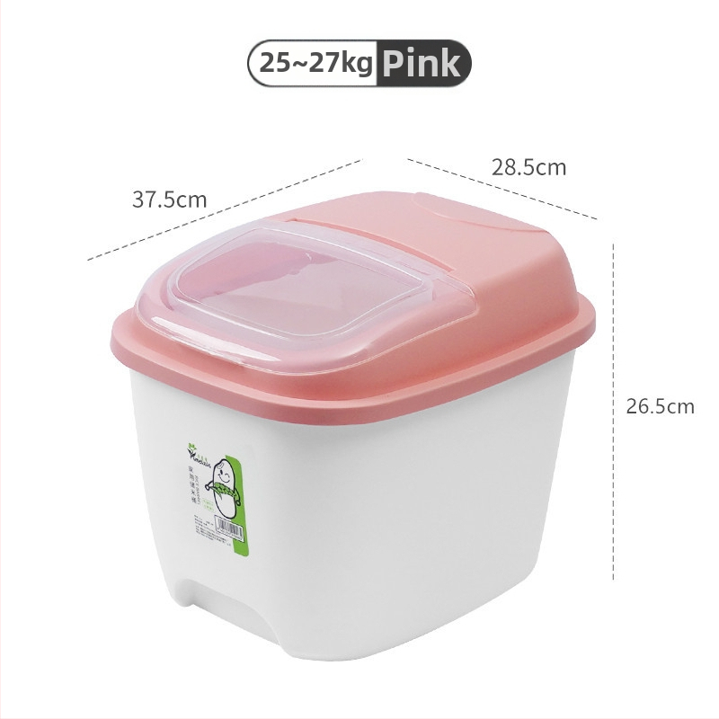 Boxă de depozitare a orezului cu capac etanș, rezistentă la umezeală și dăunători, din plastic PP, capacitate peste 10 litri