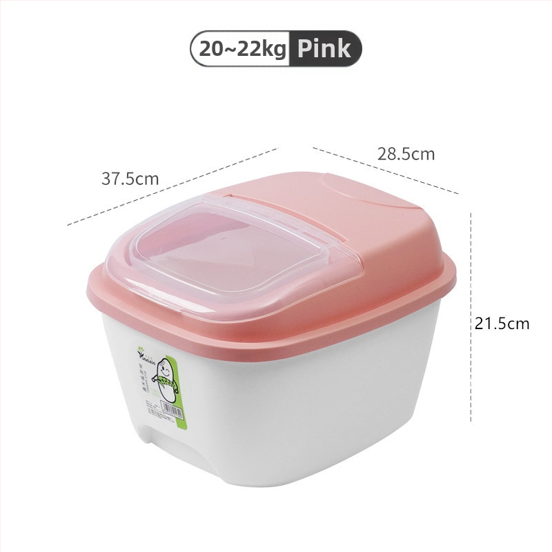 Boxă de depozitare a orezului cu capac etanș, rezistentă la umezeală și dăunători, din plastic PP, capacitate peste 10 litri