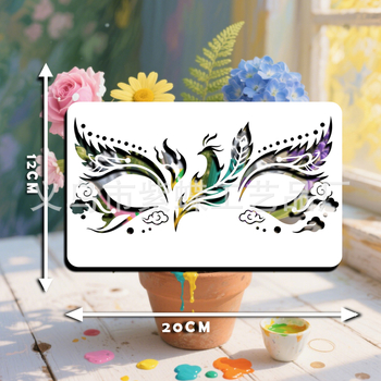 Šablona za crtanje lica za masku lisice s cvjetnim motivima - PET materijal - Yiwu Purple Butterfly Arts and Crafts Factory
