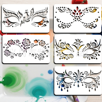 Šablona za crtanje lica za masku lisice s cvjetnim motivima - PET materijal - Yiwu Purple Butterfly Arts and Crafts Factory