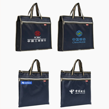 Geantă de documente pentru laptop, cu mâner, din Oxford cloth, fermoar, design tridimensional