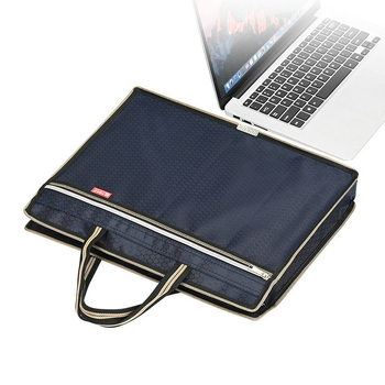 Geantă de documente pentru laptop, cu mâner, din Oxford cloth, fermoar, design tridimensional