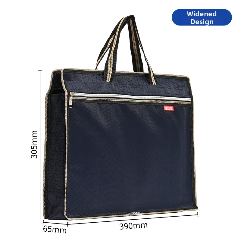 Geantă de documente pentru laptop, cu mâner, din Oxford cloth, fermoar, design tridimensional