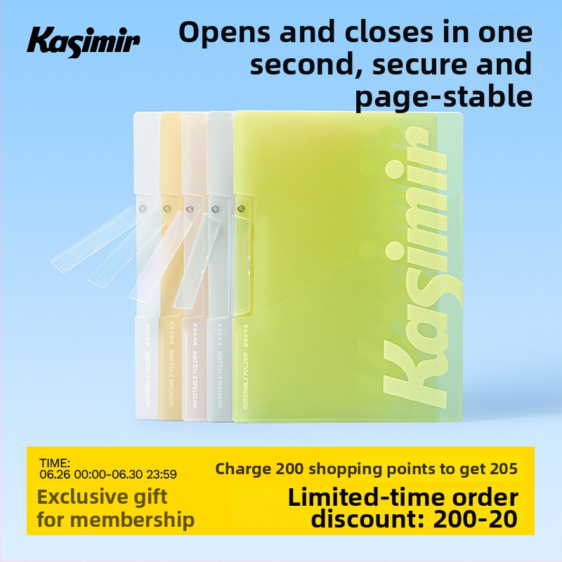 Dosar rotativ din acrilic pentru depozitarea lucrărilor de test cu inserții transparente