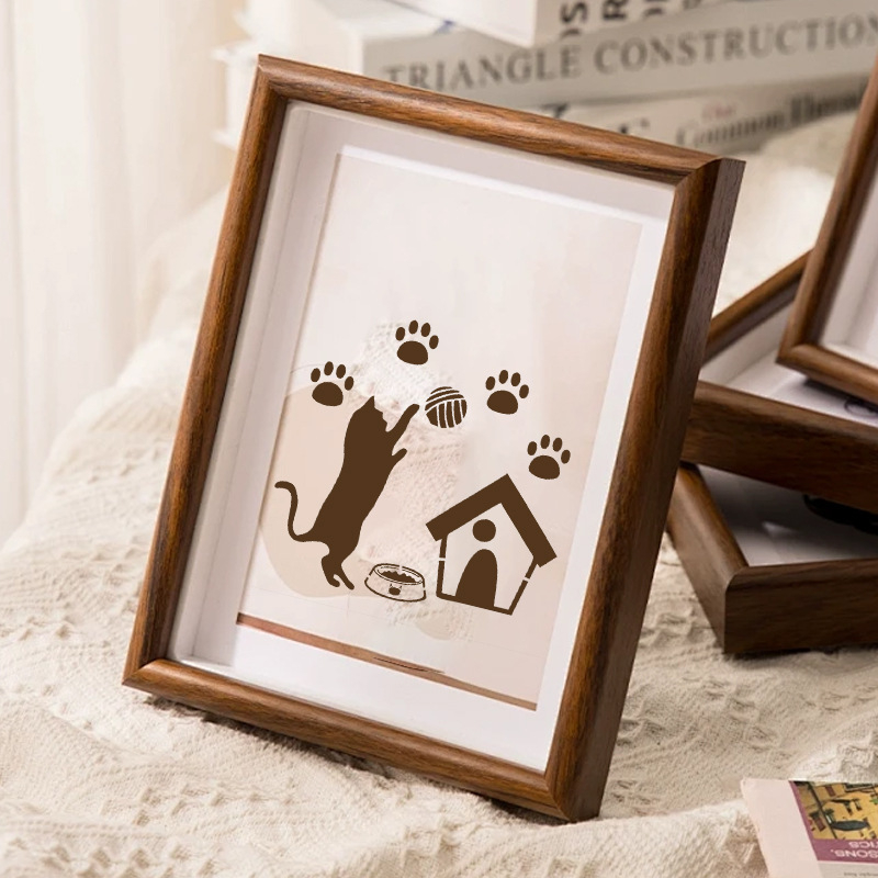 Macska siluett sablon, PET anyag, OWKJASW – importálás nélküli, IP engedély: Nincs, licencelhető magánmárka