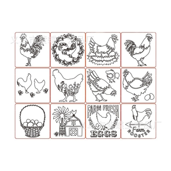 Șablon de gravură pentru Ziua Recunoștinței, decor de casă cu design perforat, material PET