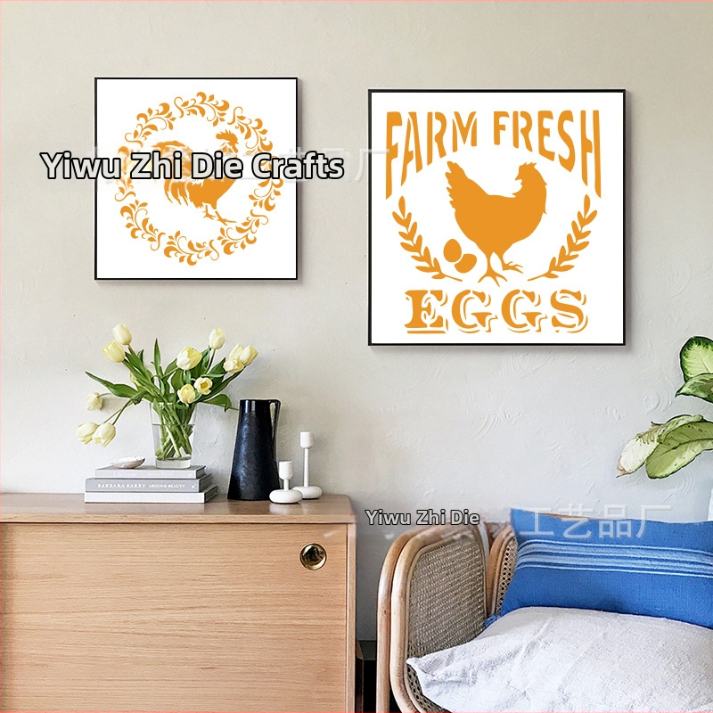 Șablon de gravură pentru Ziua Recunoștinței, decor de casă cu design perforat, material PET