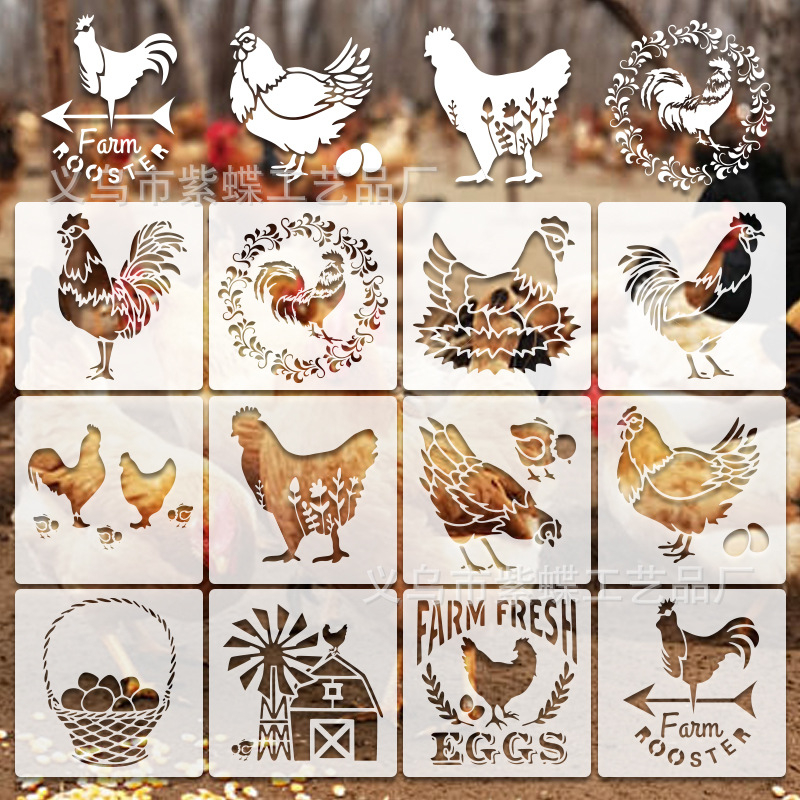 Șablon de gravură pentru Ziua Recunoștinței, decor de casă cu design perforat, material PET