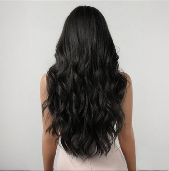 Perucă lungă, bucle mari, cu breton lateral, fibră sintetică rezistentă la căldură, stil natural, modelare facială, pentru femei