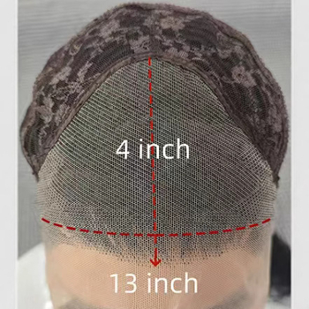 Hosszú göndör paróka valódi hajból, elülső csipkés rész – Bell Roll modell, kézzel készült, festhető és permelhető