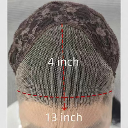 Hosszú göndör paróka valódi hajból, elülső csipkés rész – Bell Roll modell, kézzel készült, festhető és permelhető