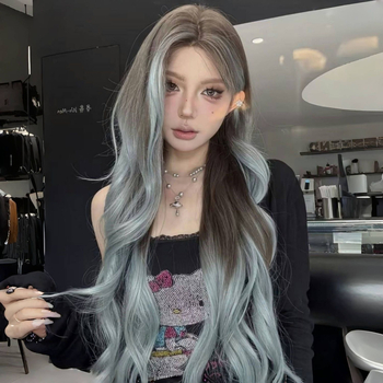 Perucă pentru femei cu păr lung buclat, Aspect natural, Material: mătase de înaltă temperatură, Tehnologie de prelucrare: mecanism, Model MG-185