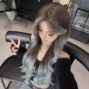 Perucă pentru femei cu păr lung buclat, Aspect natural, Material: mătase de înaltă temperatură, Tehnologie de prelucrare: mecanism, Model MG-185