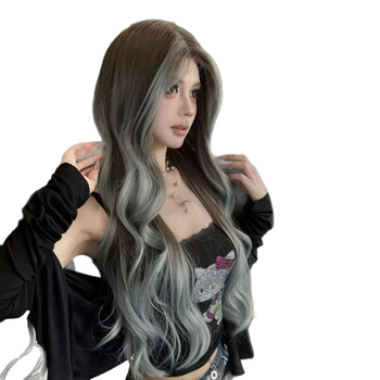 Perucă pentru femei cu păr lung buclat, Aspect natural, Material: mătase de înaltă temperatură, Tehnologie de prelucrare: mecanism, Model MG-185