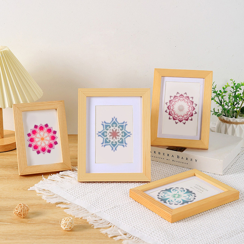 Șablon de pictură mandală cu floare – Șablon DIY pentru spray, șablon pentru perete și veneers din lemn (Brand: Owkjasw; Material: PET; Import: Nu; IP: Nu)