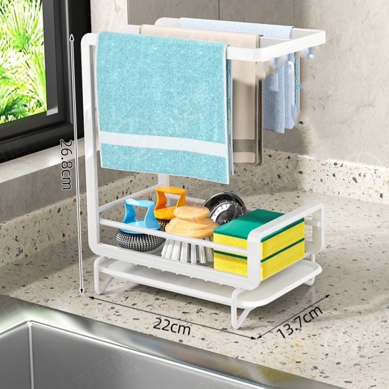 Raft metal montat pe perete pentru drenaj – design creativ pentru bucătărie și baie (lansare 2025)