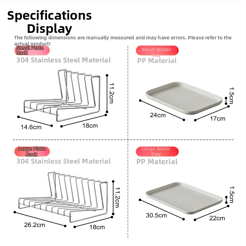 Raft pentru farfurii din oțel inoxidabil 304 — simplu, pentru dulap dezinfectare încorporat, cu drenaj, design modern