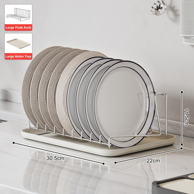 Raft pentru farfurii din oțel inoxidabil 304 — simplu, pentru dulap dezinfectare încorporat, cu drenaj, design modern