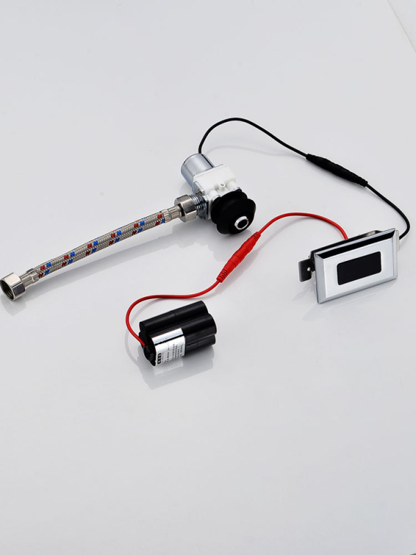 Valvă de spălare cu senzor pentru urină, electromagnet și cutie de baterii, transformator 6V, cupru, CHZJYITE