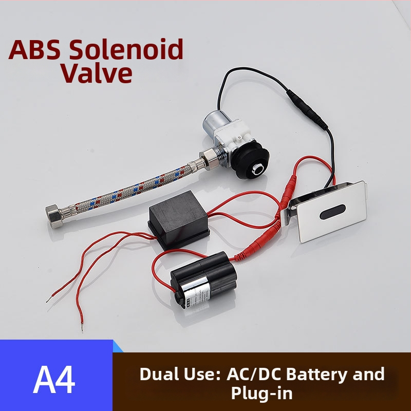 Valvă de spălare cu senzor pentru urină, electromagnet și cutie de baterii, transformator 6V, cupru, CHZJYITE