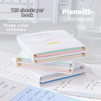 Rosyposy notițe autoadezive în stil acordeon, bloc de notițe portabil cu spate adeziv, fără licență IP