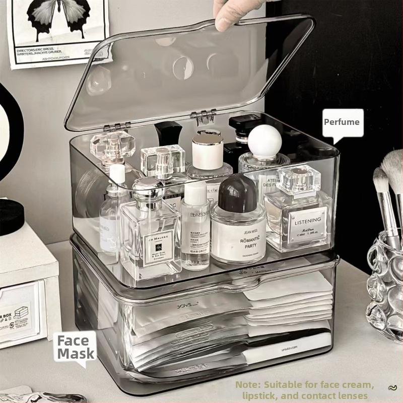 Cutie de depozitare pentru măști de față, PET material, capacitate 2,2 L, HS001+HS002, 54 buc.