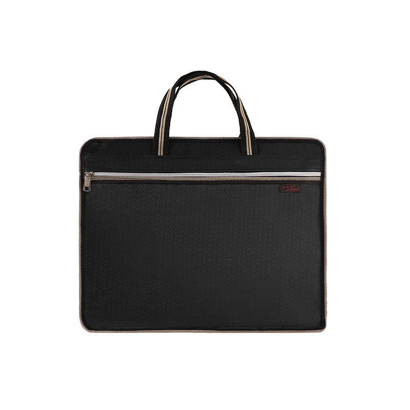 Servietă de afaceri din pânză Oxford, impermeabilă, cu fermoar, cu logo