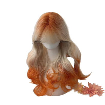 Perucă cu valuri mari, lungi, material: mătase rezistentă la temperaturi înalte, prelucrare mecanică, nu poate fi vopsită